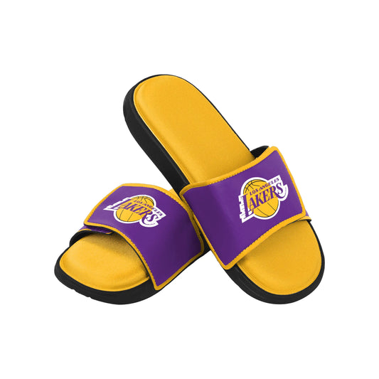 FOCO Los Angeles Lakers NBA Mens Foam Sport Slide - L