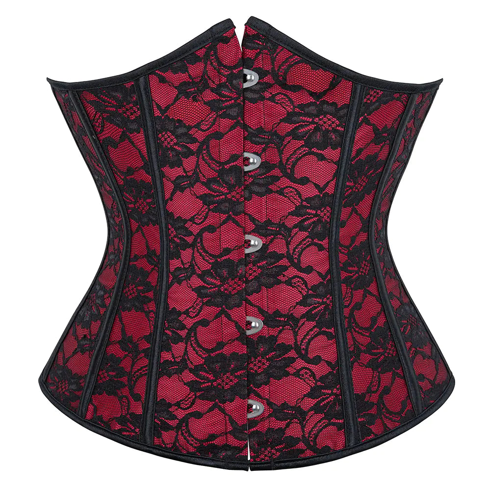 New Deep Red Short Waist Shaper Corset for Women