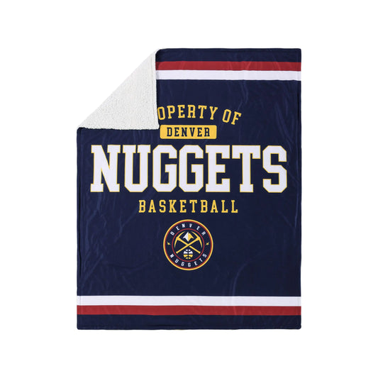 FOCO Denver Nuggets NBA Team Property Sherpa Plush Throw