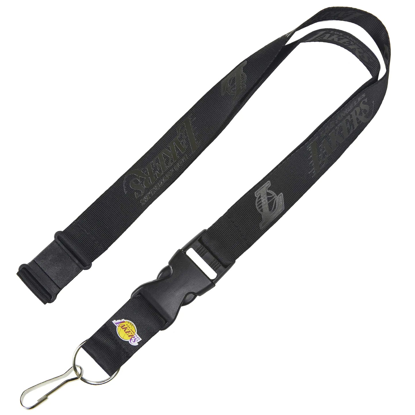 NBA Los Angeles Lakers Team Lanyard Black on Black