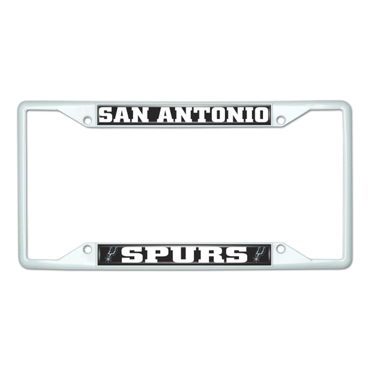 FANMATS 44140 NBA - San Antonio Spurs License Plate Frame - White – Easy Installation on Truck SUV Car - Ideal Gift for Die Hard NBA Fan