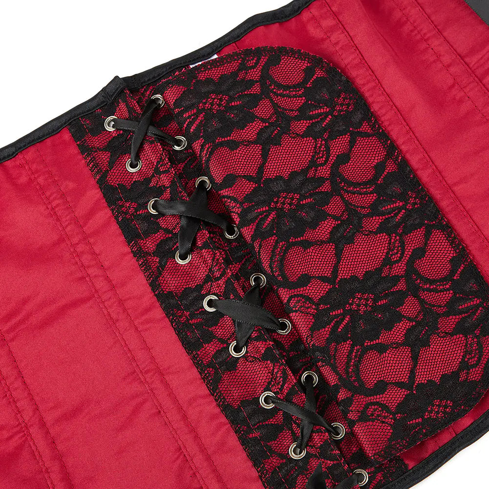 New Deep Red Short Waist Shaper Corset for Women