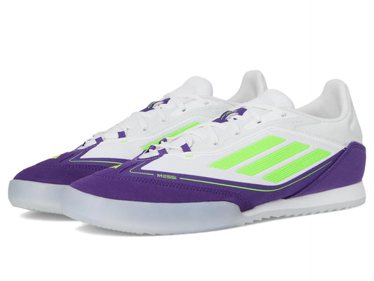 adidas Unisex F50 Messi Freestyle Sneaker White/Lucid Lemon/Unity Purple 13.5 US Men