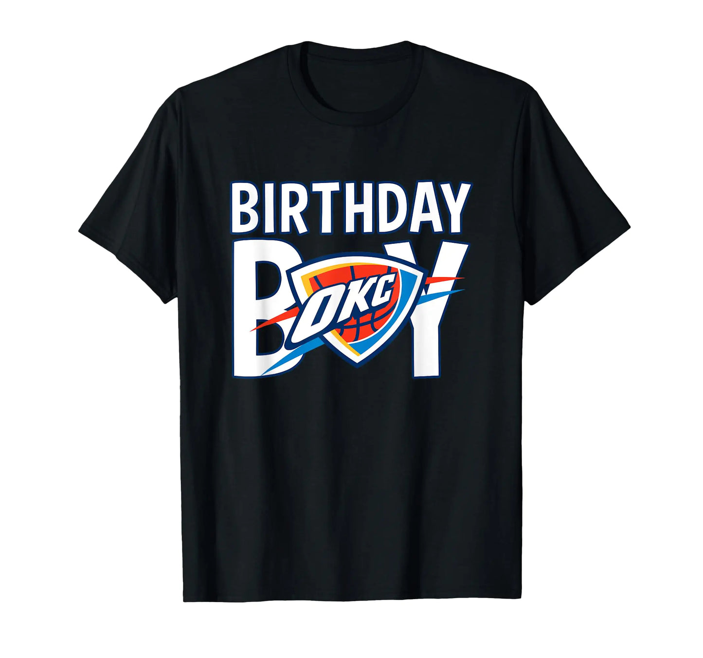 NBA Birthday Boy OKC Thunder Retro Bold Logo T-Shirt