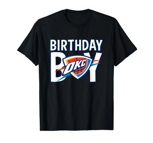 NBA Birthday Boy OKC Thunder Retro Bold Logo T-Shirt