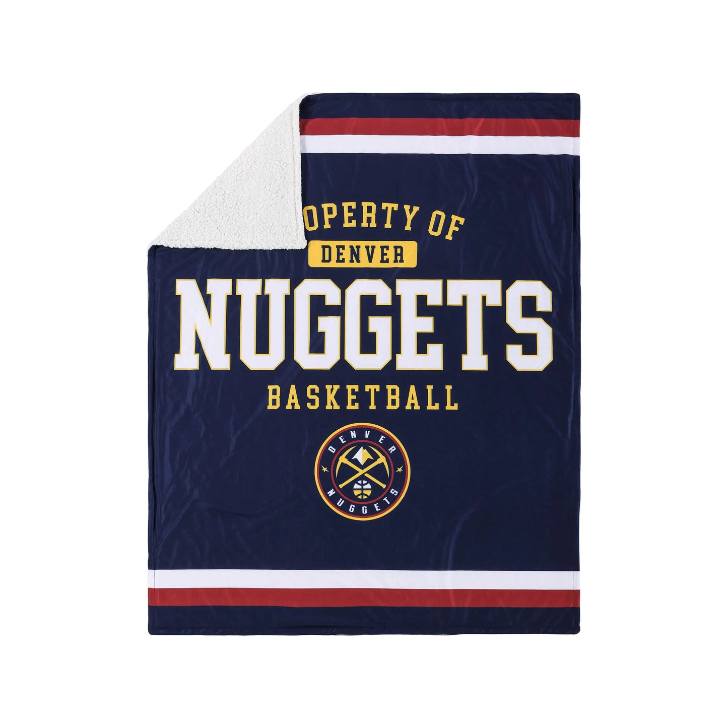 FOCO Denver Nuggets NBA Team Property Sherpa Plush Throw