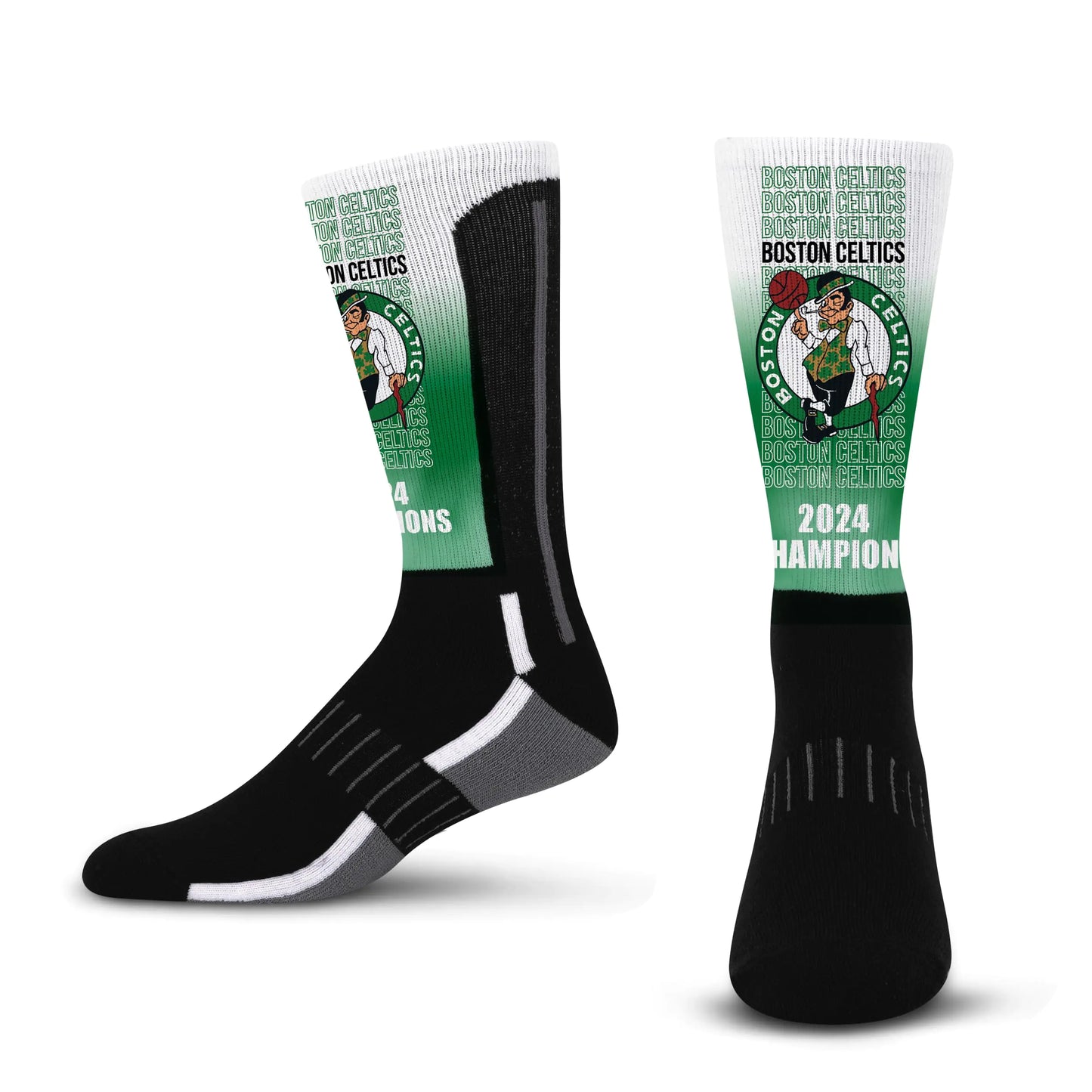 For Bare Feet Boston Celtics NBA Champions Crew Sock Medium